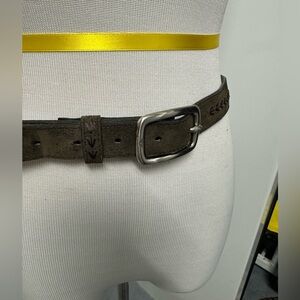 Dockers Brown Leather Belt with Silver Buckle